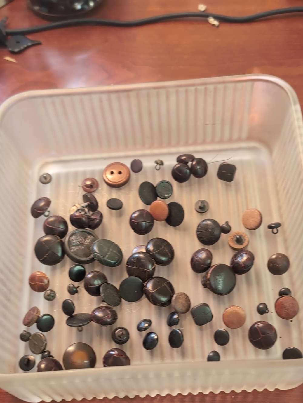 Assorted Vintage Buttons Dark